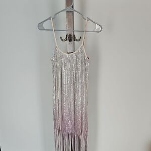 Sundress Sequin Fringe Dress Womens Size XS-S